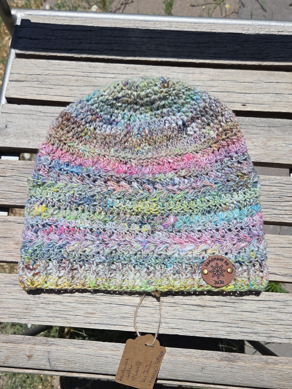 Artisan Handmade Crochet Luxury Wool/Silk/Mohair Blend "Granny's Cottage" Beanie
